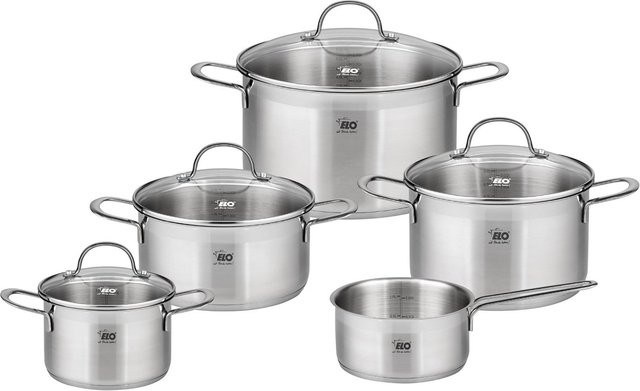 ELO Topf-Set Top Collection, 5-teilig, Edelstahl und Glas, Silber - Bild 1