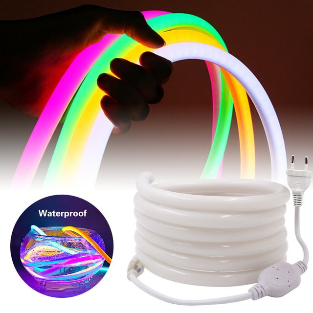 Flexible Neon-LED-Lichtleiste von RAZEND mit 120 LEDs, RGB-Farben, wasserdicht und aus Silikon für deine Heimdekoration - Bild 1