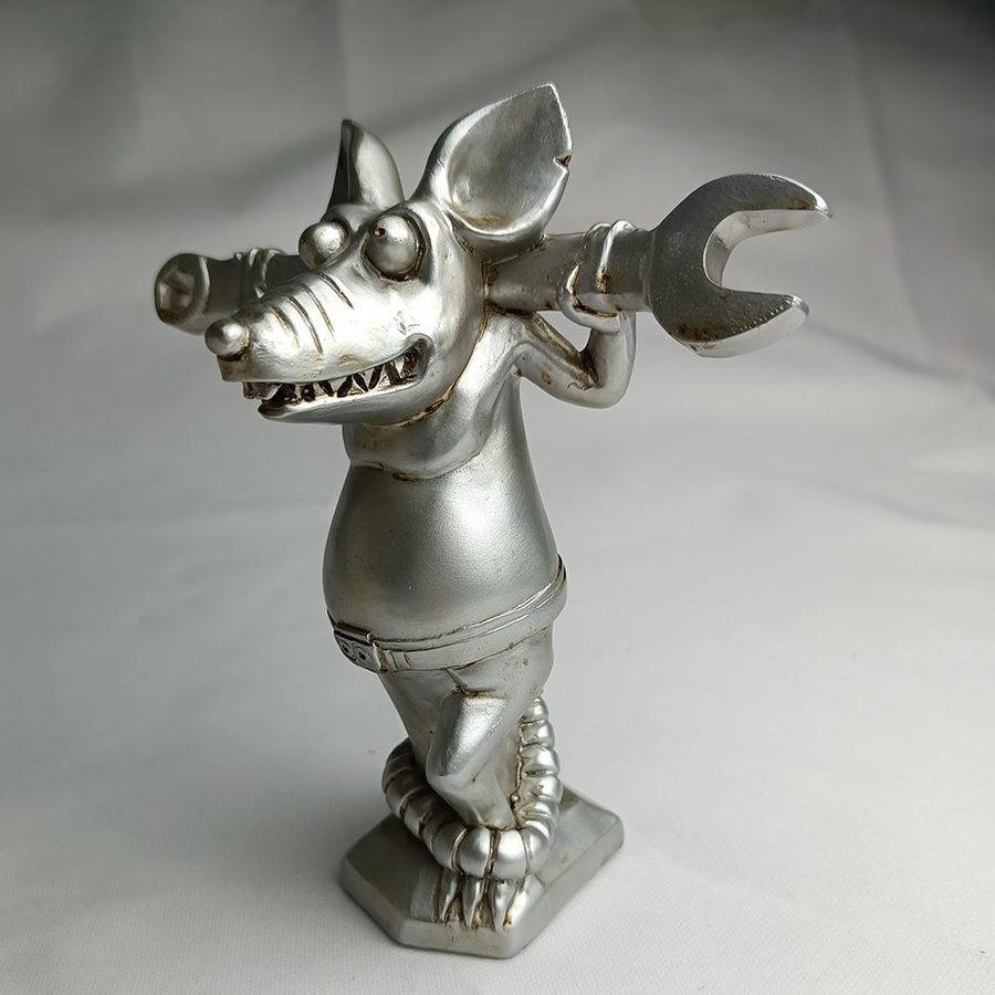 TOMTOP JMS Mausstatuen aus Harz in Silver Edge als Tierfiguren für deine Heim- und Gartendekoration - Bild 3