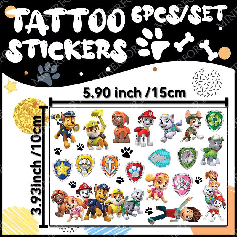 Paw Patrol Tattoo Aufkleber, Cartoon Hund - Bild 2