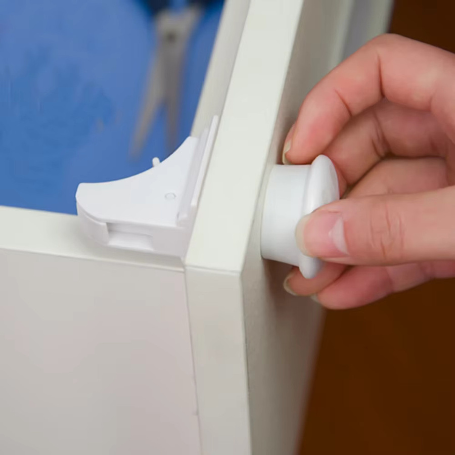vvocci Magnetisches Baby-Sicherheitsschloss für Schranktüren und Schubladen in Weiß - Bild 4