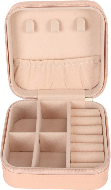 Schmuckkästchen GoolRC, PU-Leder, Rosa, Beige, Unisex - Bild 1