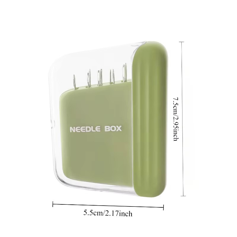 HOCOSHINE Magnetische Nähbox in Beige und Green als praktisches Haushaltsnähset aus Kunststoff - Bild 3