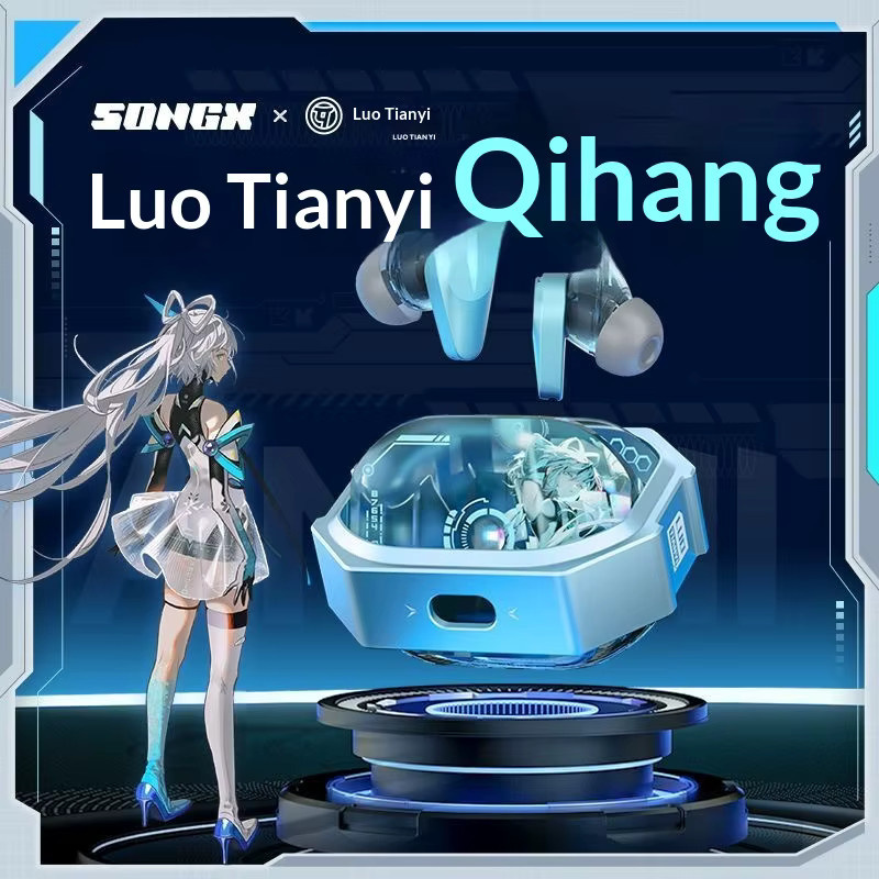SONGX Vsinger Luo Tianyi TWS Bluetooth-Kopfhörer mit ANC-Rauschunterdrückung und Sternring-Design in Legierung-Optik - Bild 2