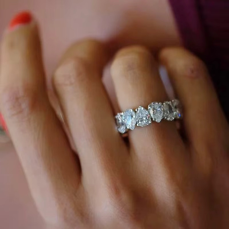 Huitan Ring, Zirkonia, Silber, Damen, Verlobung - Bild 2
