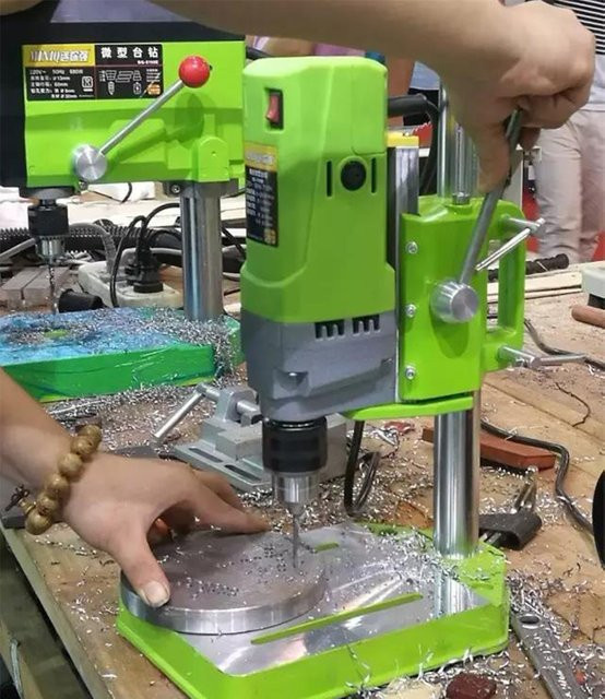 LZHZXY Mini-Tischbohrmaschine BG-5156E, 710 W, 220 V, Grün - Bild 1