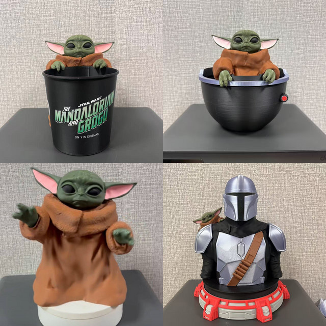Hot Toys Star Wars The Mandalorian und Grogu 3D-gedruckter Popcorn-Eimer, Container-Modell - Bild 1