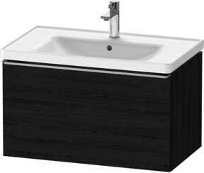 Duravit Waschtischunterschrank D-Neo, Wandhängend, Schwarz Matt, B: 78,4 cm, T: 45,2 cm, H: 44,0 cm - Bild 1