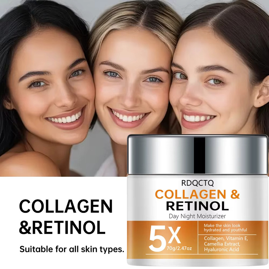 RDQCTQ Retinol Collagen Day Night Moisturizer Cream, Hyaluronsäure, Vitamin E, für normale Haut - Bild 2