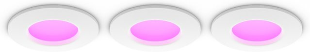 Philips Hue White & Colour Ambiance LED-Einbauleuchte Set, Weiß, rund, Durchmesser: 9 cm, 3 Stück - Bild 2