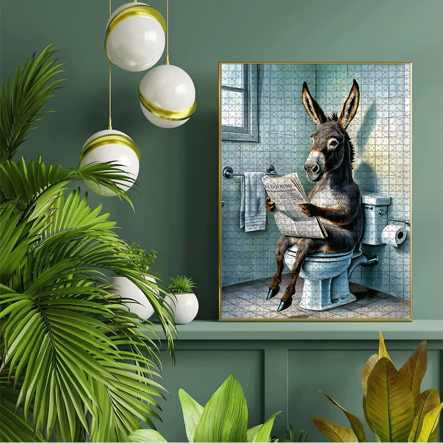 AZNM Esel- und Toilettenpuzzle, 1000 Teile - Bild 5