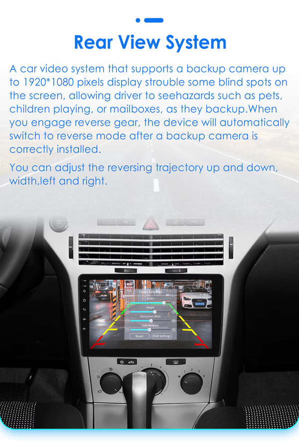 Hizpo Android 14 Autoradio mit 4G und Carplay für Opel Astra H, Antara, Corsa C, D, Meriva, Zafira, Vivaro, Combo sowie Vauxhall und Holden, 9 Zoll, Schwarz - Bild 3