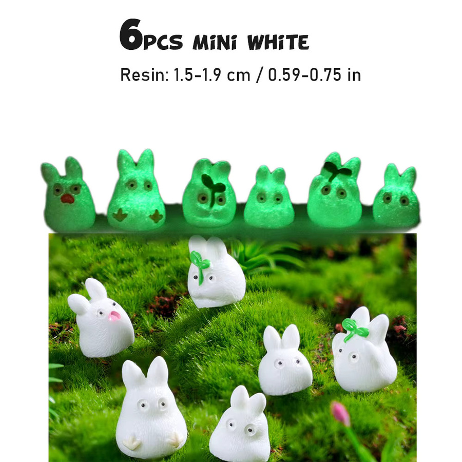 INKANEAR Miniatur Elch Figuren aus Resin in Weiß und Grün für Garten und DIY Handwerk - Bild 2
