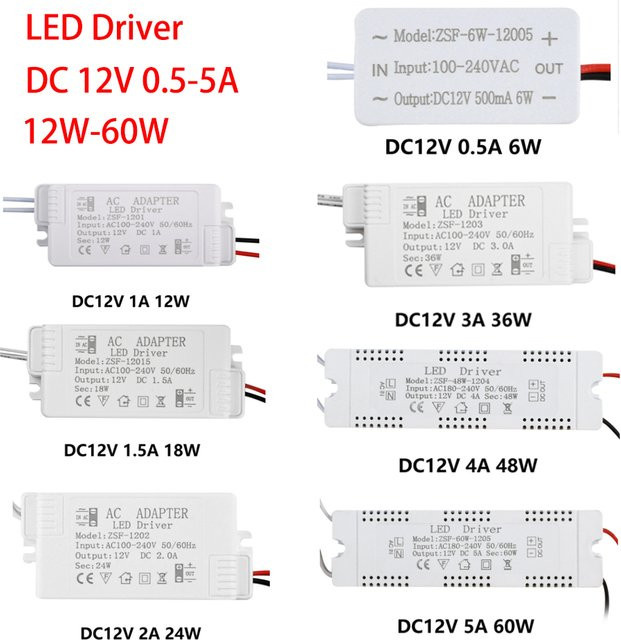 LED Treiber Netzteil Adapter AC 100-240V zu DC 12V für LED Streifen Beleuchtung - Bild 1