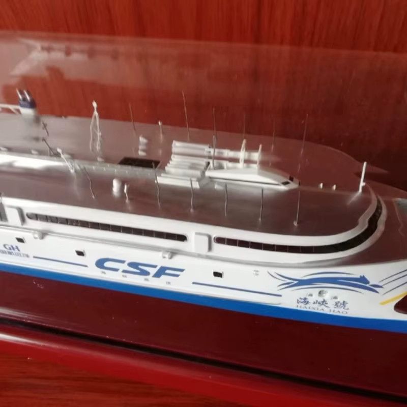 AT 99 MODEL Ro-ro Passagierschiff Modell aus ABS in Weiß und Blau als Sammlerstück und Dekoration - Bild 2