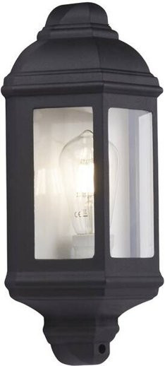 Wandaußenleuchte Maine in Schwarz mit transparentem Glas für Garten und Außenbereich, B/H/T: 17 x 36 x 10 cm - Bild 1