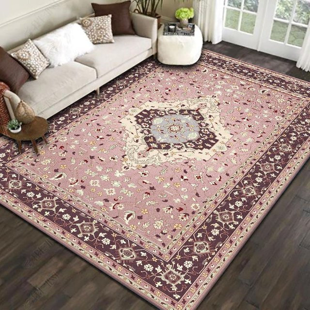 Karpetti Ethno-Stil Teppich in Rot mit amerikanischem und böhmischem Design, rutschfest, B/T: 60 x 40 cm - Bild 1