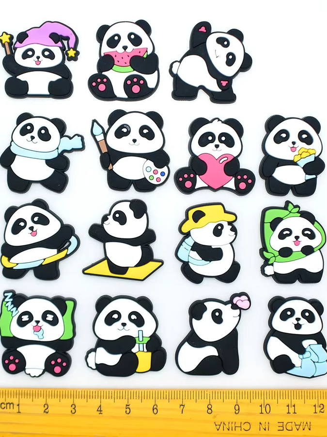 Schuh Charms Panda Tiere Cartoon, PVC, Kinder - Bild 5