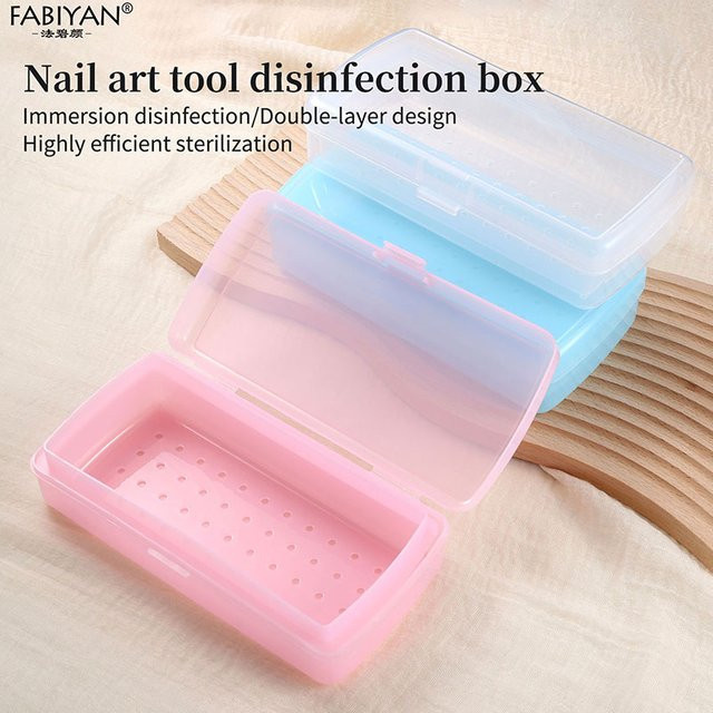 FABIYAN Desinfektionsbox für Maniküre-Werkzeuge, pink, Unisex - Bild 1
