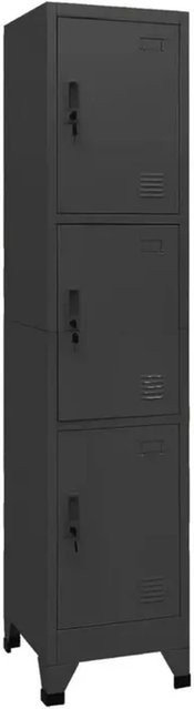 vidaXL Schließfachschrank Modell 3 aus Stahl in Anthrazit, B/T/H: 38 x 45 x 180 cm - Bild 1