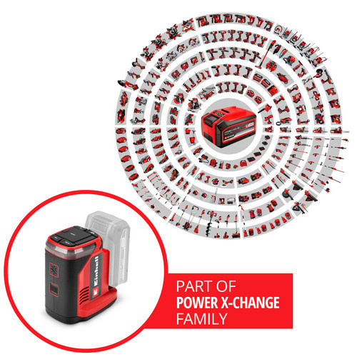 Einhell Akku-Energiestation TE-ES 18/150/1 Li-C-Solo in Rot mit USB-A und USB-C Anschlüssen - Bild 4