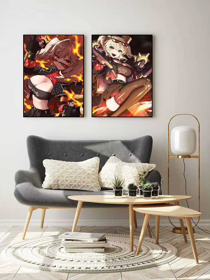 Zenless Zone Zero Poster Burnice Vintage Wandkunst aus Papier, Mehrfarbig, B: 15,0 cm, H: 15,0 cm - Bild 6