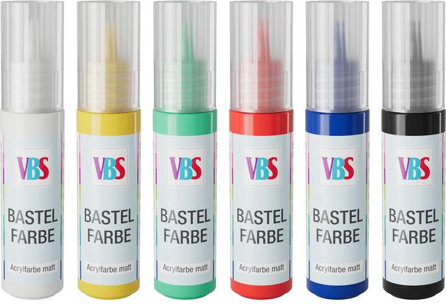 VBS Bastelfarben-Set Basic Bunt / Mehrfarbig - Bild 1