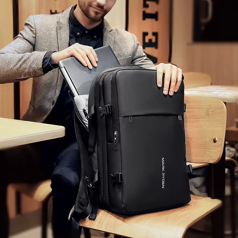 Mark Ryden Laptop Rucksack für Herren mit USB-C Anschluss, Anti-Diebstahl Business Reisetasche für 17 Zoll, Schwarz oder Grau - Bild 5