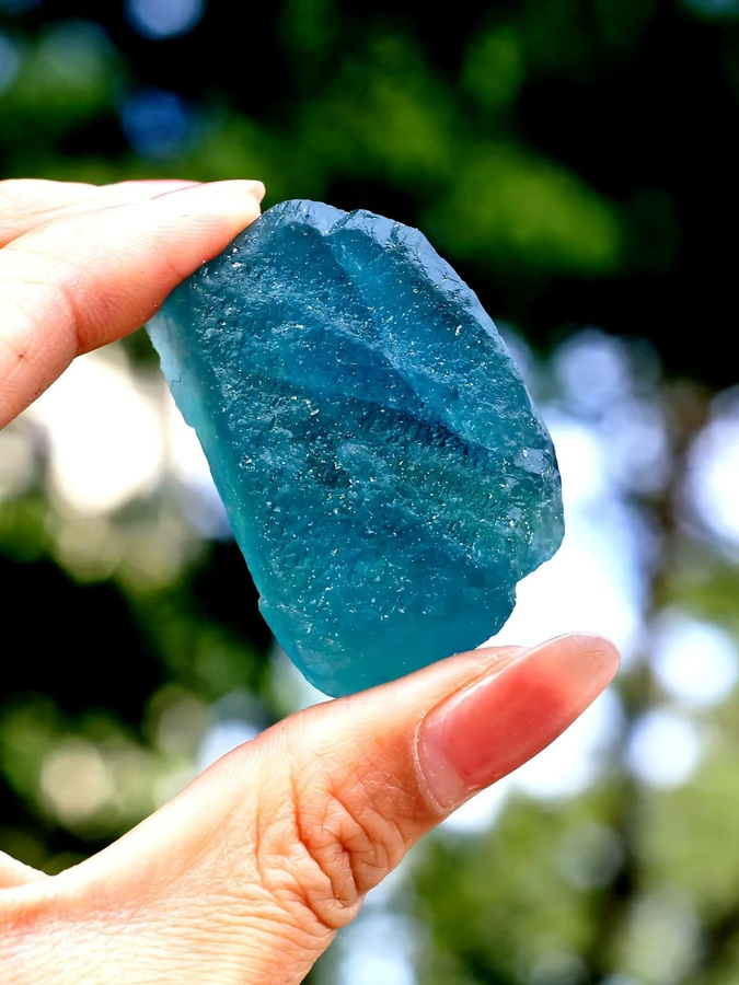 CrystalHola Blauer Fluorit-Rohstein 100 g Natürlicher Mineralkristall - Bild 6