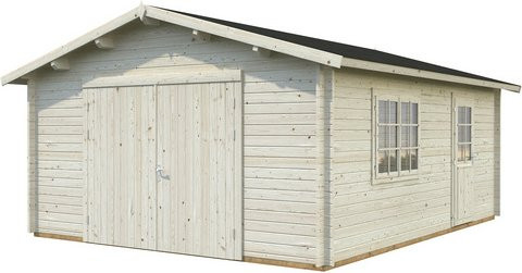 Palmako Holzgarage Roger mit Holztor in Natur und Beige, B/T: 450 x 550 cm - Bild 3