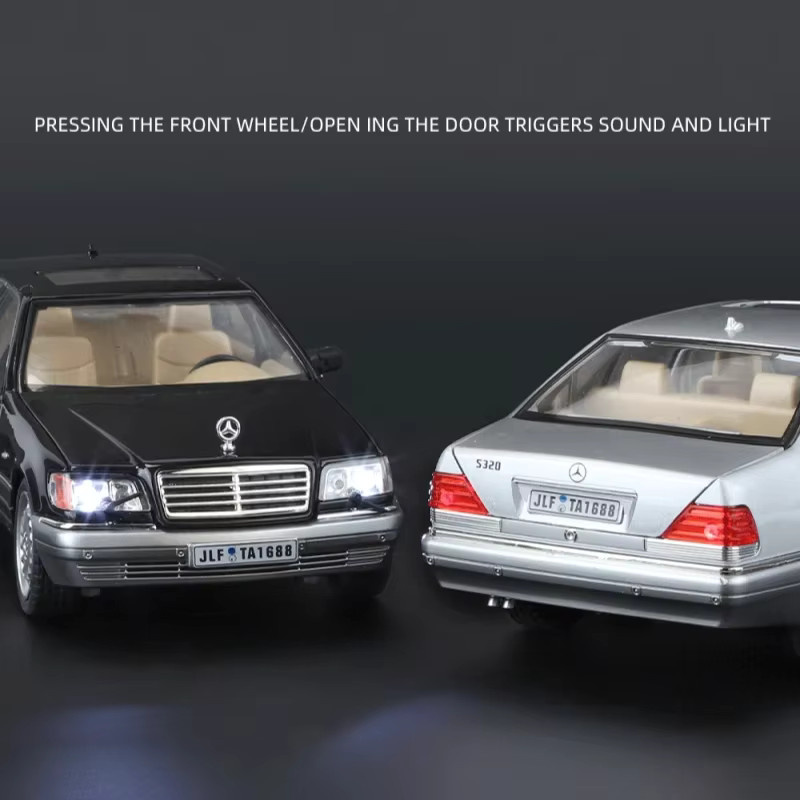 Welly Mercedes Benz W140 S320, Modellauto, 1:24, Metall, mit Licht und Sound - Bild 2