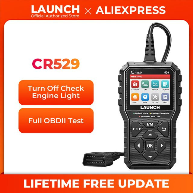 Creader 529 OBD2 Scanner Automobil Diagnosegerät zur Fehlercode-Auslesung in Schwarz - Bild 1