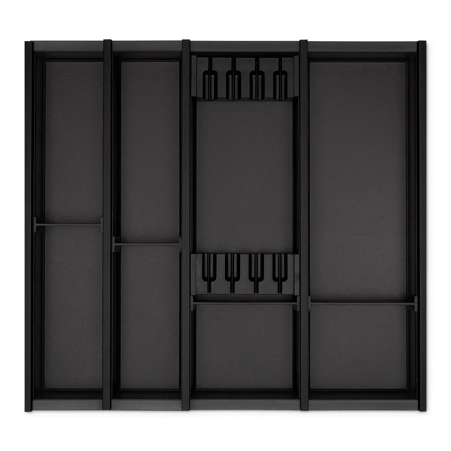 SOTECH Cuisio Besteckeinsatz mit Messerblock für Blum Legrabox, Farbe Anthrazit, Höhe: 5,5 cm, für 600 mm Korpusbreite - Bild 2