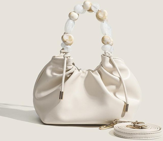 Wucifang Bags Perlenkette Damen, beige - Bild 1
