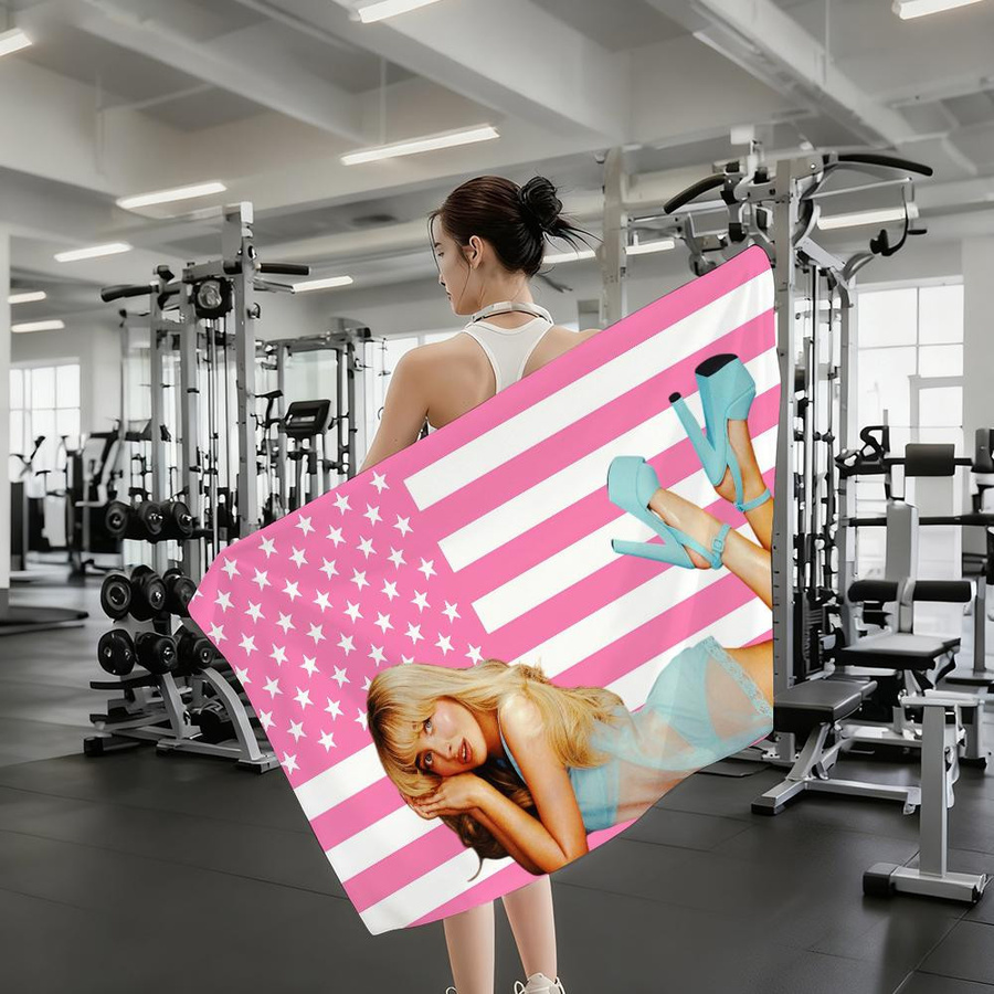 Singer S-Sabrina C-Carpenter Strandtuch schnelltrocknend und saugfähig für Sport, Fitness und Schwimmen, Breite: 30 cm, Höhe: 60 cm - Bild 4
