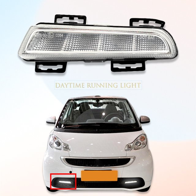 LED Tagfahrlicht für Smart Fortwo 451, Frontsignallampe Set, Teilenummer A4519060351 und A4519060451 - Bild 1