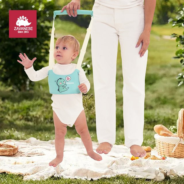 Multifunktionaler atmungsaktiver Lerngürtel für Babys und Kleinkinder als Gehhilfe und Anti-Verlust-Taillenschutz in Grün - Bild 1