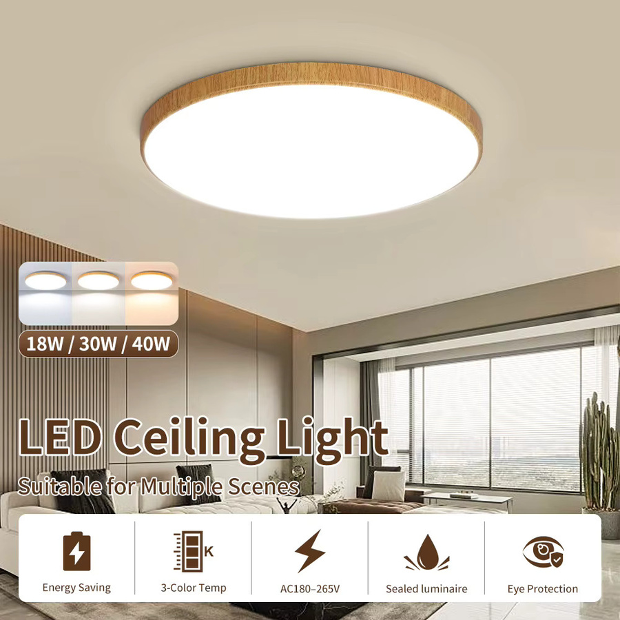 CHENBEN Moderne LED-Deckenleuchte Ultradünne Runde Deckenlampe in Weiß für dein Wohnzimmer - Bild 2