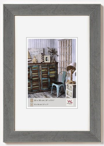 Walther Design Bilderrahmen GRADO aus Holz in Silber, B x H: 44,4 x 54,5 cm - Bild 1