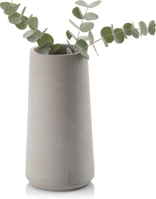 Beske Vase Eiskar Magna in Rosé und Grau, konisch aus Beton, B/Ø/H: 12 x 12 x 30 cm - Bild 1