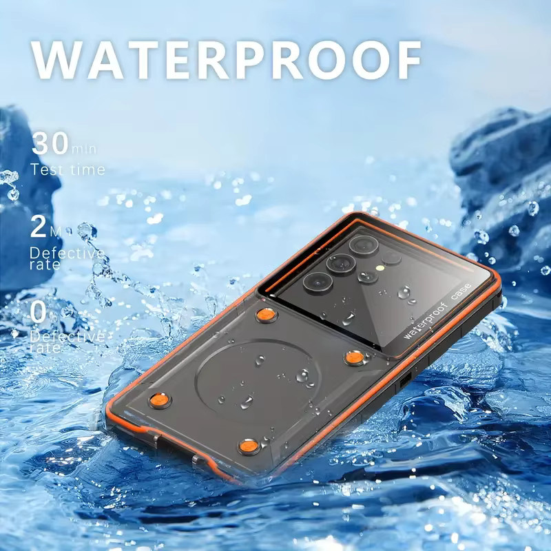 Shellbox wasserdichte Handyhülle für 6,9 Zoll Smartphones wie iPhone, Samsung und Huawei in Weiß für Unterwasserfotografie und Outdoor-Aktivitäten - Bild 2