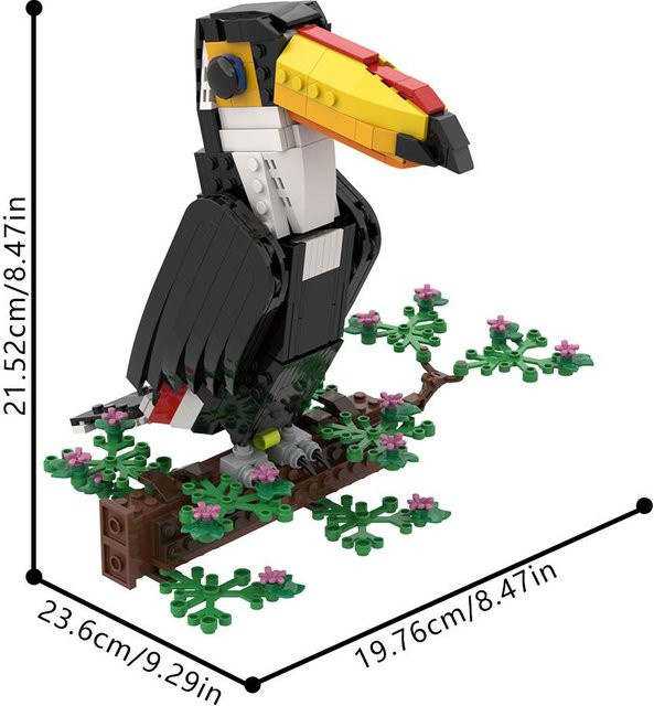 MOC Toco-Tukan Bausteine Modell, Lernspielzeug, ab 14 Jahre - Bild 1