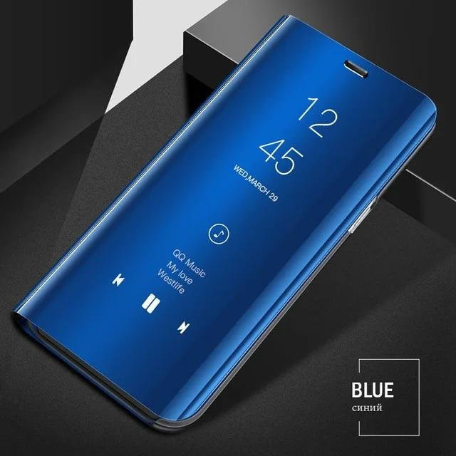 Spiegel-Flip-Hülle für Samsung Galaxy A54 A34 A52 A53 5G A14 A13 A15 A35 A55 in Blau - Bild 1