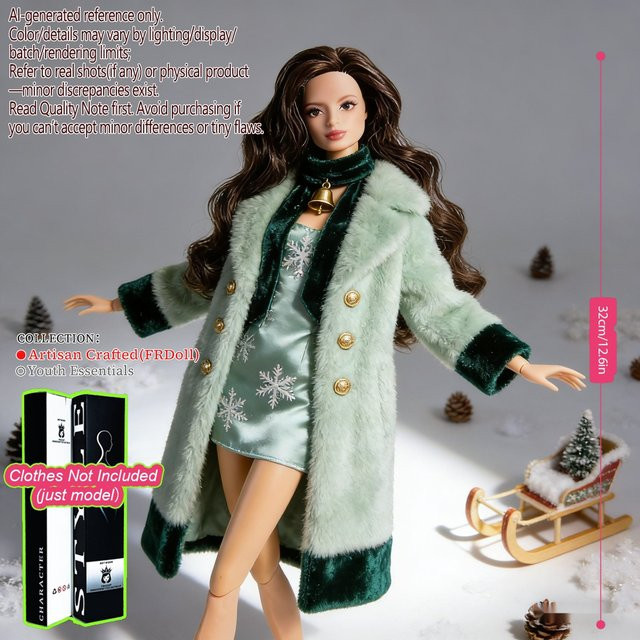 Multi-Poseable 1/6 BJD Puppe, 12,6 Zoll, realistisches Make-up, Mehrfarbig - Bild 1