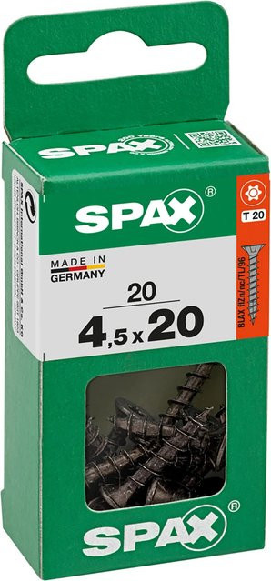 Spax Universalschraube VGW TSP für Holz, Schwarz, Durchmesser: 4,5 mm, Länge: 20 mm, 20 Stück - Bild 1