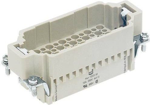 HARTING Stifteinsatz 72 Crimpen in Beige und Grau - Bild 1