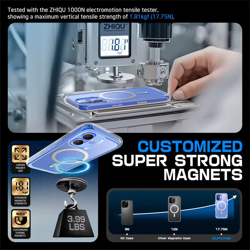 SUPCASE UB Mag Series Magnetische Handyhülle für iPhone 16 Plus in Transparent, Schlanke Stoßfeste Schutzhülle mit Kamera-Steuerungsaufnahmeknopf - Bild 5