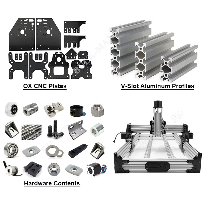 Openbuilds OX CNC-Maschinen-Mechanik-Kit 4-Achsen-Bandantrieb präziser CNC-Graveur zum Schneiden von Metall, Holz, Acryl und Kunststoff - Bild 4
