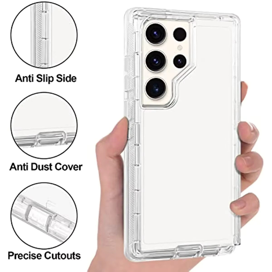 Robuste transparente und stoßfeste Schutzhülle für Samsung Galaxy S-Serie und Note 20 Plus, staubdichtes 3 in 1 Design - Bild 2