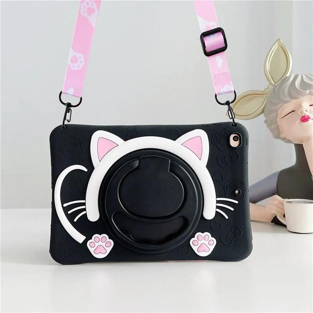 Kinder Cartoon Tablet Hülle für Samsung Galaxy Tab A9 Plus S9 FE S8 S7 A8 A7 S6 Lite in Schwarz - Bild 1